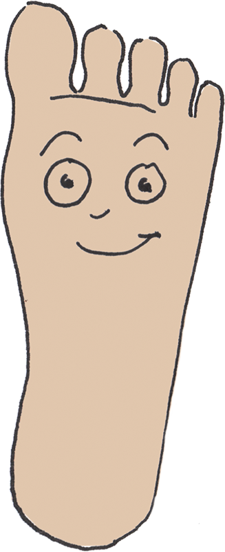 plus12socks-fuß-glücklich Zeichnung eines Fußes mit einem glücklichen Gesicht