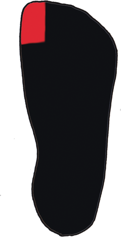 plus12socks-Fusssform-Sockenform-passend Zeichnung einer Fußform mit plus12socks in passender Form