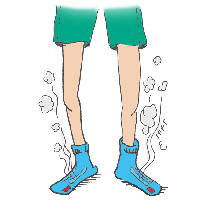 plus12socks-Dampffuesse-Illustration Illustration von dampfenden Füßen